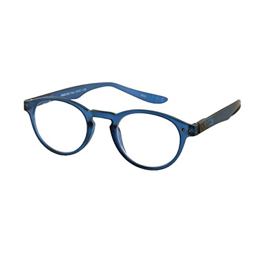 I NEED YOU Readers Blue Hangover Panto Plastic Frame With Extra Long Spring Temples Reading Glasses +1.5 Strength Or Choose Your Power