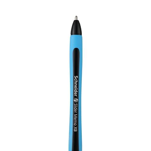 Image of Luxor Schneider Slider Memo XB Ball Pen-Black| Extra Bold Writing| Waterproof Ink With Stainless Steel Tip| Ergonomically Shape & Rubberized Surface| For Extra Ordinary Smooth & Gliding Writing