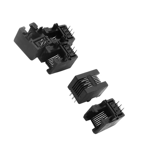 uxcell 5pcs RJ11 6-pin Telephone Modular PCB Jacks Socket miniatura 5