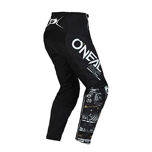 O'neal 2023 Youth Element Attack V.23 Offroad Jersey Pant Combo Black/White (Youth Medium / 22) #TOP4