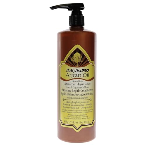 Acondcionador con aceite de Argan Babyliss Pro 900ml, 32Oz.