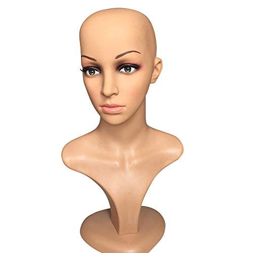 Cabeza de maniquí femenino, modelo, soporte de prácticas, maniquí para peluca, gafas, sombrero, display para escaparate Cover
