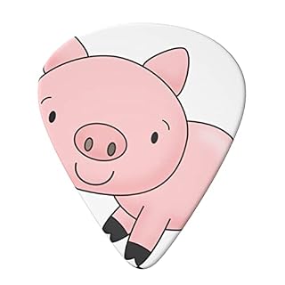 Cartoon Pig Lot de 6 médiators pour guitare acoustique, guitare électrique, basse, ukulélé – fins, moyens et épais. - Les Beatles, Paul McCartney, John Lennon, RIngo Starr, George Harrison Cartoon Pig Lot de 6 médiators pour guitare acoustique, guitare électrique, basse, ukulélé – fins, moyens et épais. – Image 3