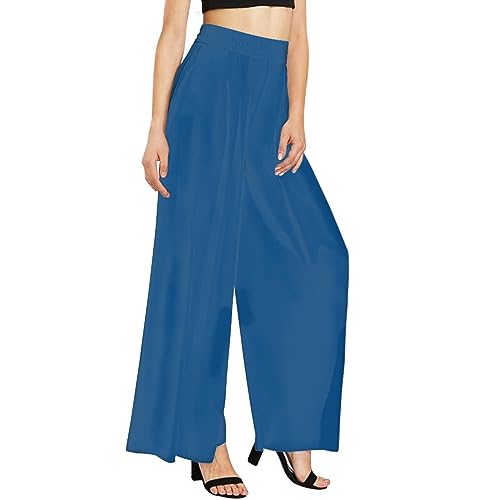 Irisjudy Women's Soft Palazzo Wide Leg Pant for Work, Casual Flowy Pants Plus Size Yoga Leggings Loose Fit Lounge Pants3