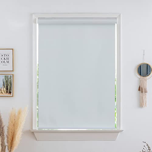 Raoot 100% Blackout Roller Blind,Thermal Insulation Windows Shutter With Valance Cover, Uv Resistant Waterproof Fabric Roller Shades,Blinds Apply To Home And Office(White 30" W X72 H) #TOP7