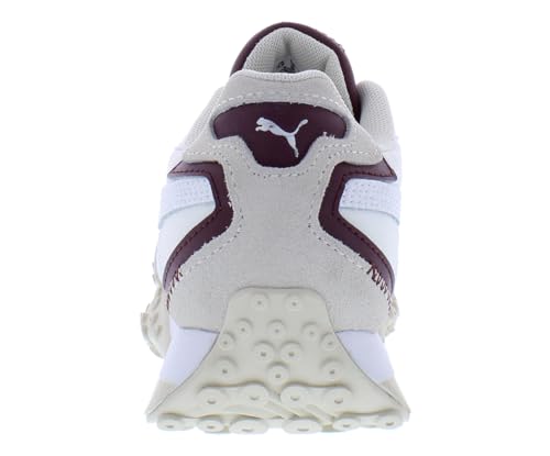 Puma Blacktop Rider Soft Womens Shoes Size 6.5, Color: White/Burgundy-White3