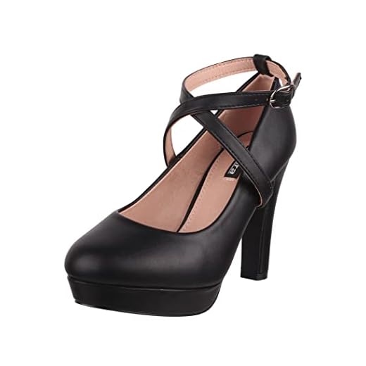 Elara Zapato de Tacón Alto con Correa Mujer Vintage Chunkyrayan Negro ZZ535 Lederoptik Black-38