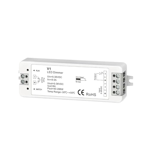 Variateur LED 12V 24V 8A avec commande tactile 2.4G pour ruban