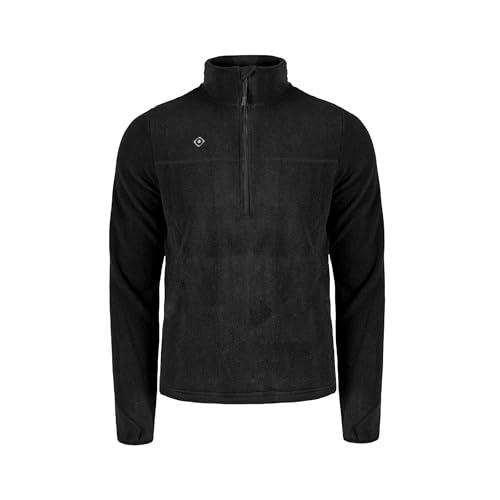 Izas - Forro Polar para Hombre - Chaqueta Polar con Cuello Alto y Cremallera - Forro Polar de Invierno Ligero y de Secado Rápido - Ideal para Actividades al Aire Libre - Sutton Negro - XL
