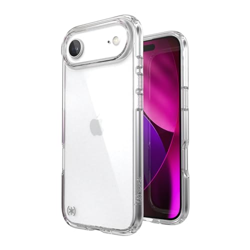 Image of Speck Presidio Perfect Clear for iPhone 17 Air Case, Slim Protective Case, Clear /Clear /Silver