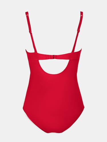 Image of CUPSHE Women's One Piece Swimsuit Ruch Drawstring Square Neck Bathing Suit | Self Tie,Soft Removable Cups,Adjustable Wide Straps,Cutout,Bach Hook,Chic,Fashion,Comfort,Swimwear for Vacation,Beach,Pool