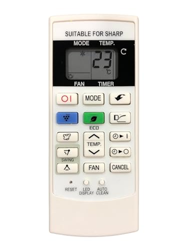 Image of Upix AC Remote No. 156 (No Backlight), Compatible /Replacement for Sharp AC Remote Control (Exactly Same Remote Will Only Work)