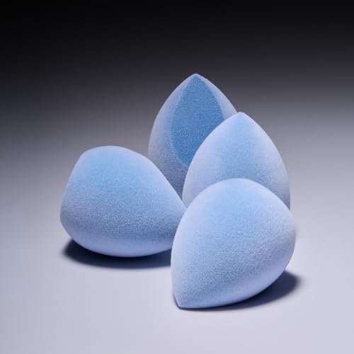JUNO & Co. Microfiber Makeup Sponge Set 4-Pack, Dual Layer Technology and Airbrushed Complexion Finish, Makeup Blender for Foundation, Powder and Cream