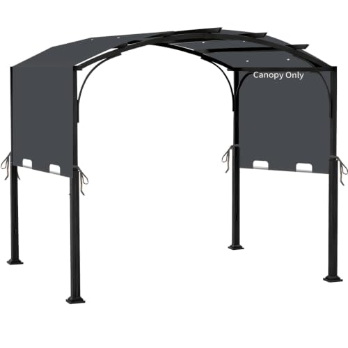 Image of 85''x 208'' Universal Replacement Pergola Cover for Pergola (Deep Gray)