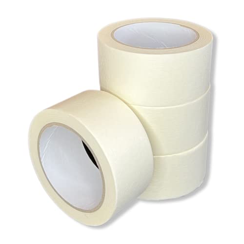 Point One Products 120m WIDE MASKING TAPE. 4 ROLLS. Thick Masking Tape for Painting and Decorating - Multi-Use Paper Tape. 4 x 30m rolls of 48mm Low Tack Masking Tape