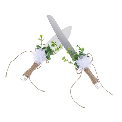 GRIRIW Elegant Mousse Cake Cutter Spatula Set Cake Cutting Tools Handle Flower Decor Perfect Gifting