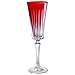 Barski Colored Champagne Flute Glasses - Ruby (Red) Toasting Champagne Flute Glass - Wedding or Anniversary Flutes - Set of 6 - Gift Ready Colored Glasses - Ruby - 7 oz Made in Europe