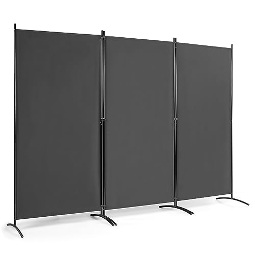 COSTWAY Separé Divisorio Interno 3/4/6 Ante, Paravento da Esterno ed Interno con Piedini, Pannelli Divisori per Ufficio, Salotto e Camera da Letto
