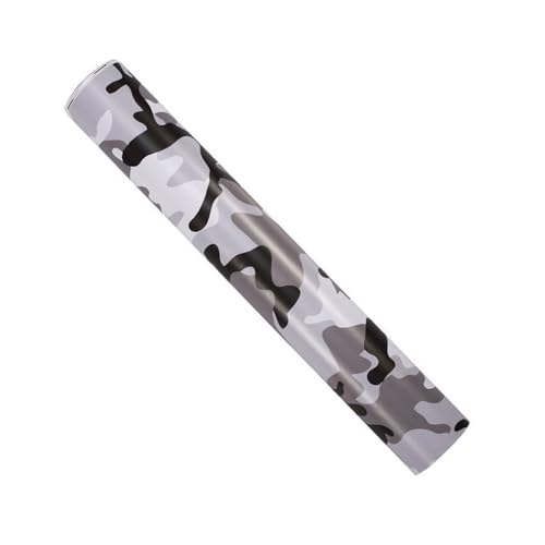 Lanshui - 1 calcomanía de vinilo de camuflaje de PVC para coche, película digital militar militar verde camuflaje desierto (camuflaje blanco y negro, 50 x 500 cm)