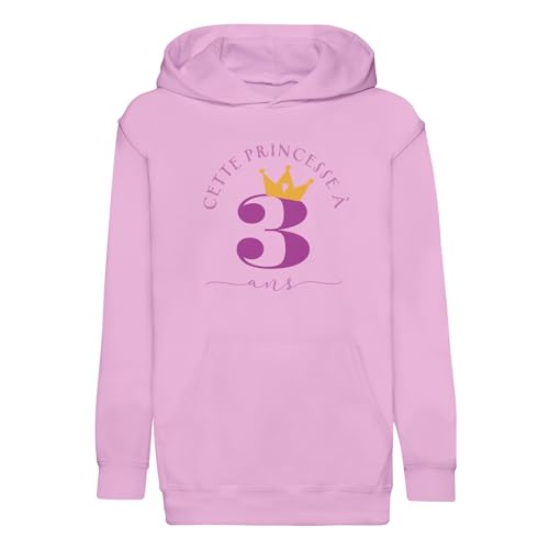 Sweat à capuche enfant premium : célébration anniversaire 3 ans haute qualité