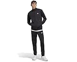 Weicher Stoff Adidas Male Adult Linear Logo Tricot Tracksuit, Black/White/Black/White, L
