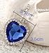 Lily joyas azul Heart of Ocean Titanic con cristales de Swarovski collar...