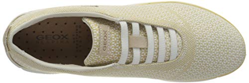 Geox D Nebula E, Sneakers Donna, Bianco/Beige (Off...