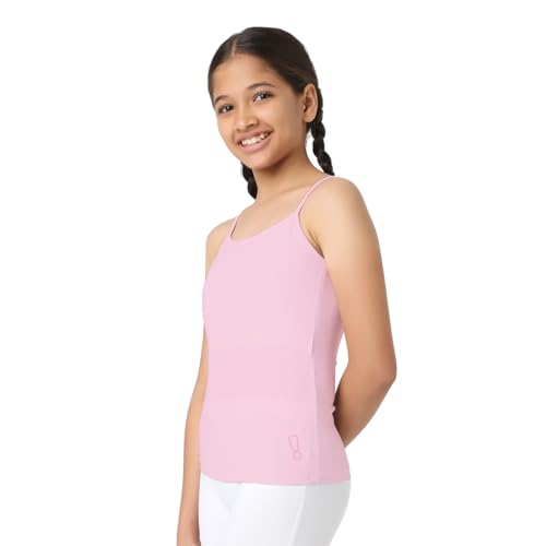Image of YouGotPlanB Cotton Padded Camisole | Pack of 1 | Ages 8-16 Years | Built-in Light Padding | Full Coverage | Ideal for School