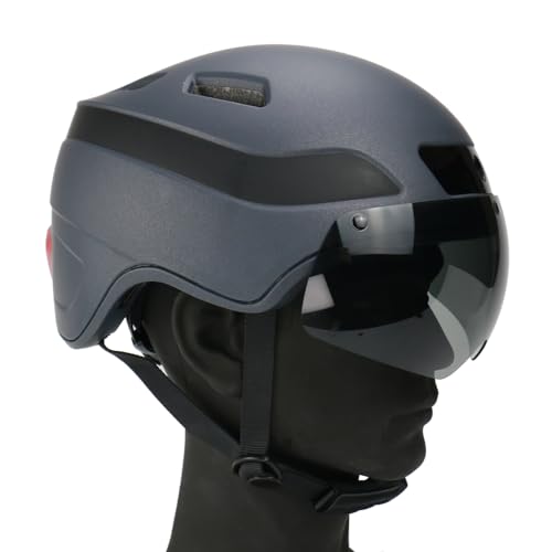Casco de bicicleta inteligente con luz trasera LED y grabadora de conducción