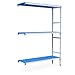 Pujadas P7286 Scaffalatura in alluminio e polipropilene per angolo, compatibile con 2/3 contenitori, 3 livelli, 1125 mm