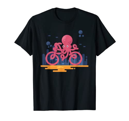 Pieuvre Bike Kraken Giant Squid Tentacles T-Shirt