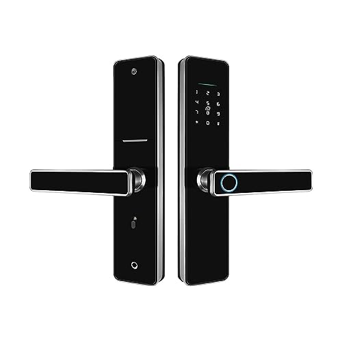Serrure de porte intelligente contre l'oubli de clés avec code et empreinte