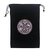 【Matériau fiable】 La couche extérieure de la pochette de tarot en velours a une texture de velours douce et la couche intérieure est en satin de soie, qui est ferme et fiable, confortable et doux au toucher, lavable et réutilisable.