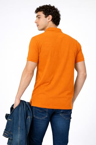 Image of Men's Cotton Polo T-Shirt | Solid Regular Fit Polo Neck T-Shirt | Half Sleeve Casual & Office Wear | Soft Breathable Summer T-Shirt for Men