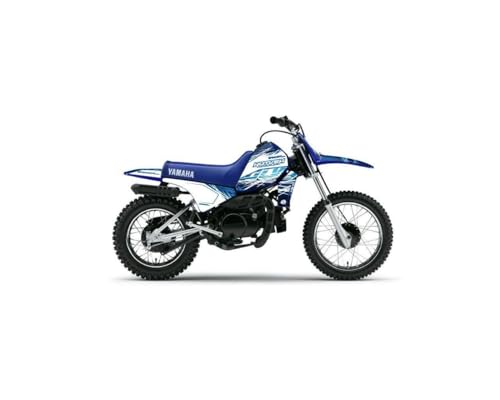Kit déco Yamaha PW 80 Bleu de série Eraser : autocollants premium moto cross