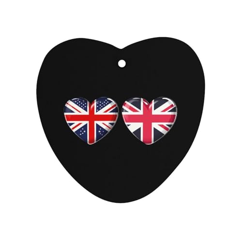 UK Great Britain Heart Flag Car Air Freshener Hanging Aromatherapy Tablets for Car Accessories Love form