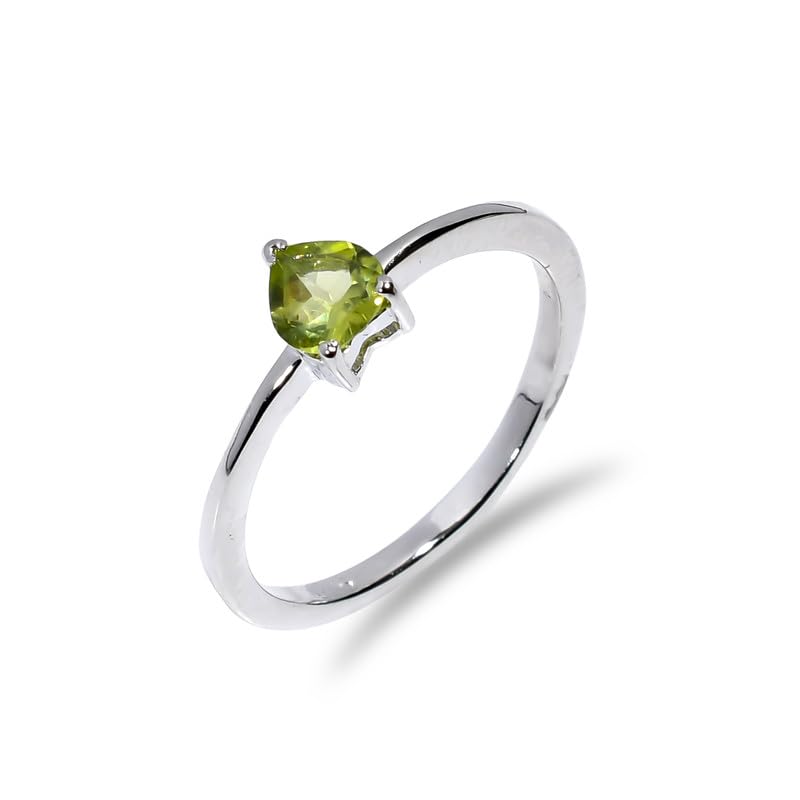 Bague péridot naturel pierre coupée main pour illuminer vos soirées