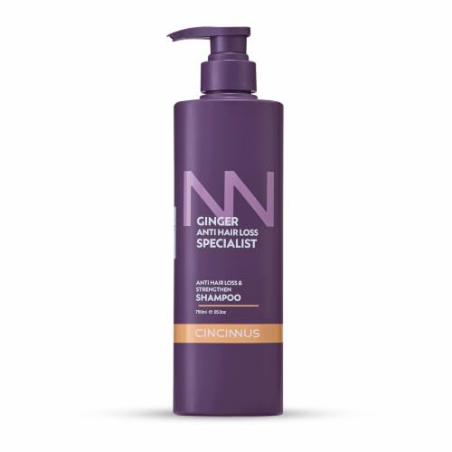 Image of Cincinnus Ginger Anti Hair Loss & Strengthening Shampoo with Camellia & Keratin | Reduces Hair Fall, Strengthens Roots | Daily Care for Weak, Thinning Hair | Growth Support (750ml)