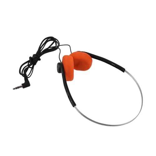 TOGEVAL Casque Audio Rétro avec Coussinets Confortables Écouteurs sur Oreille Ergonomiques pour Bibliothèque et École Adapté Aux Étudiants Clair et Portable