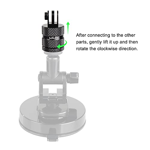 Hsu Aluminum 1/4 Inch 20 Camera Mount, 360 Degree Rotation Tripod Adapter Fits Gopro Hero, Sony, Xiaomi Akaso Camparki Action Cameras And Other Standard 1/4 Accessories #TOP5
