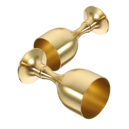 DECOMELODY 2 piezas Copa Cáliz de Latón Vintage para Ofrendas Budistas de Copas con Decorativas para Rituales y Ceremonias para Agua y Vino Ceremonial