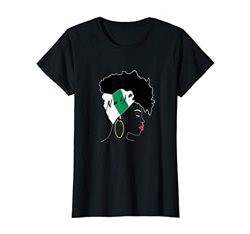 Nigerian patriotic girl silhouette naija national flag …