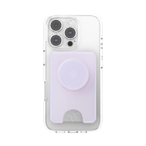 Image of PopSockets Kick-Out Wallet for MagSafe, Adjustable Kickstand, Magnetic Stand, White - Opalescent White