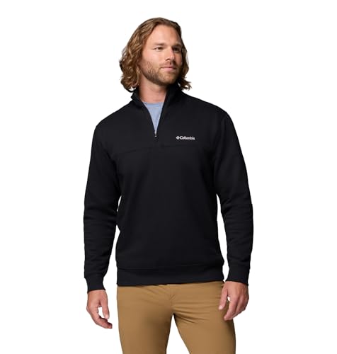 Columbia Mens Hart Mountain II Half Zip Fleece Jacket, Black, Medium