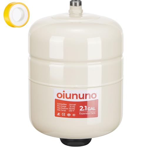 Potable Thermal Expansion Tank 2.1 Gallon, 3/4' MNPT Connection, Compact Design for Water Heater, RV, Marine, Boat, Off-Grid Systems, Residential Plumbing & Solar Thermal