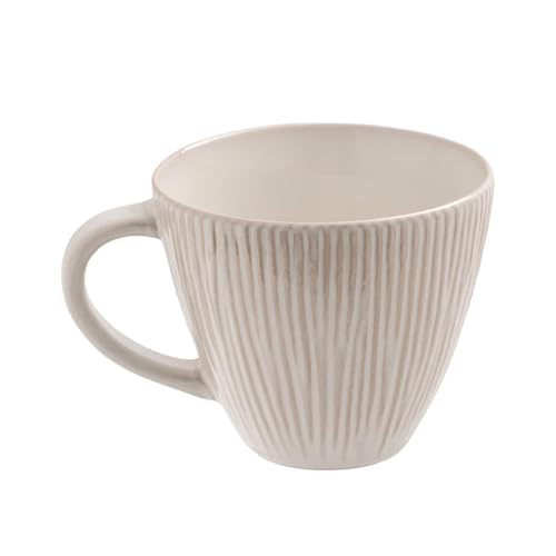 Taza de café de cerámica, taza de asa grande, capacidad de 340 ml, café, de larga duración y resistente al calor, perfecta para capuchino, latte, sopa y uso diario en la cocina