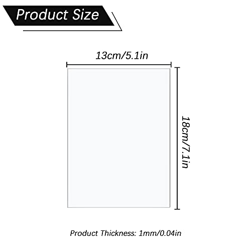 Taiyeestar 10 Pcs Square Clear Acrylic Sheets, 1mm Thick Transparent Plastic Sheet Acrylic Board - Image 2