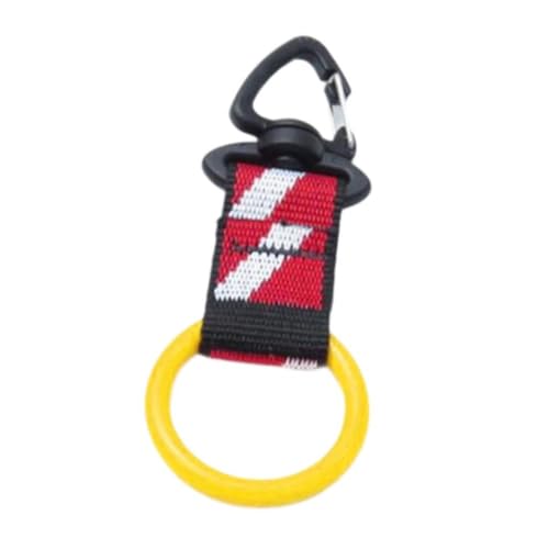 kowaku Scuba Mouthpiece Holder, Protection Retainer Equipment Mouthpiece Keeper for 2ND Stage for Diving Summer Water Sports, Flag Yellow Hoop