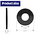 Etauwe 100-Piece #12 304 Stainless Steel Flat Washers - Black Finish Screws Washers and Repair Washers for Industrial, Automotive and Home Use