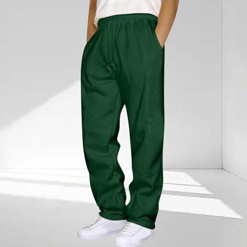 Mens Cargo Pants Fashion Sports Drawstring Pants Straight Leg Sweatpants Long Trousers Pockets Casual2